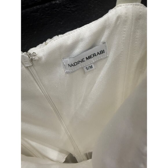 Nadine Merabi Hailey White Jumpsuit Size S/M - Picture 7 of 9
